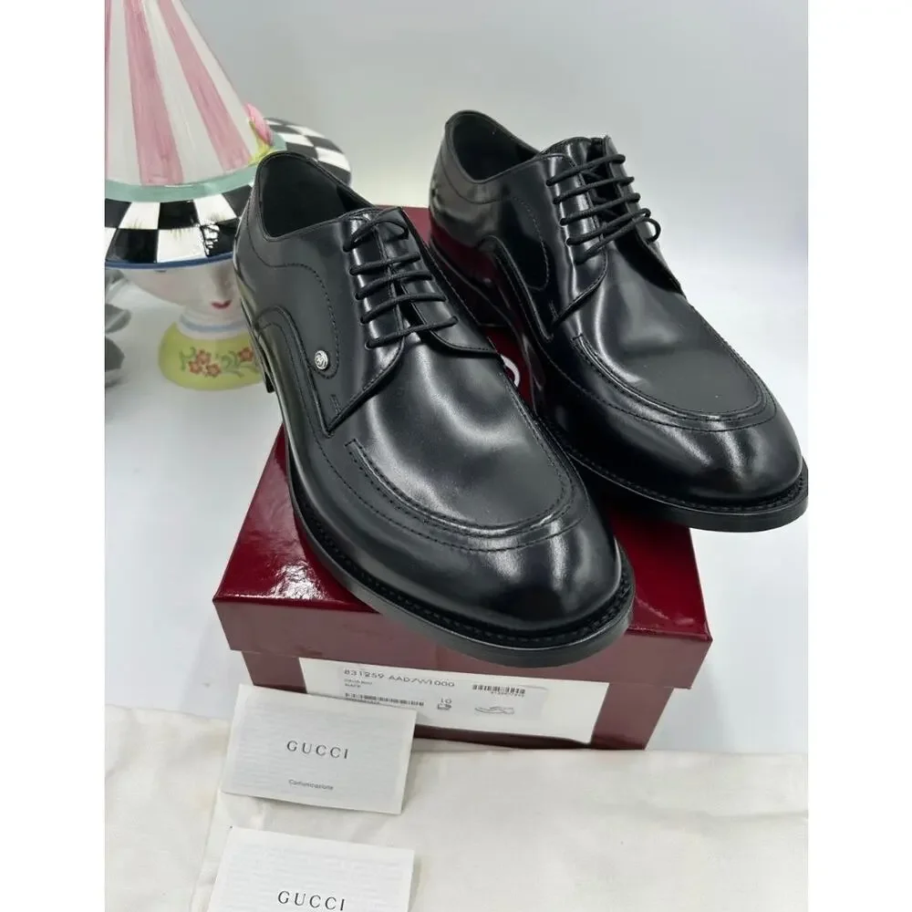 Men's Gucci, Jasper Leather, Derby shoes size 10 fit 10.5 US made in Italy